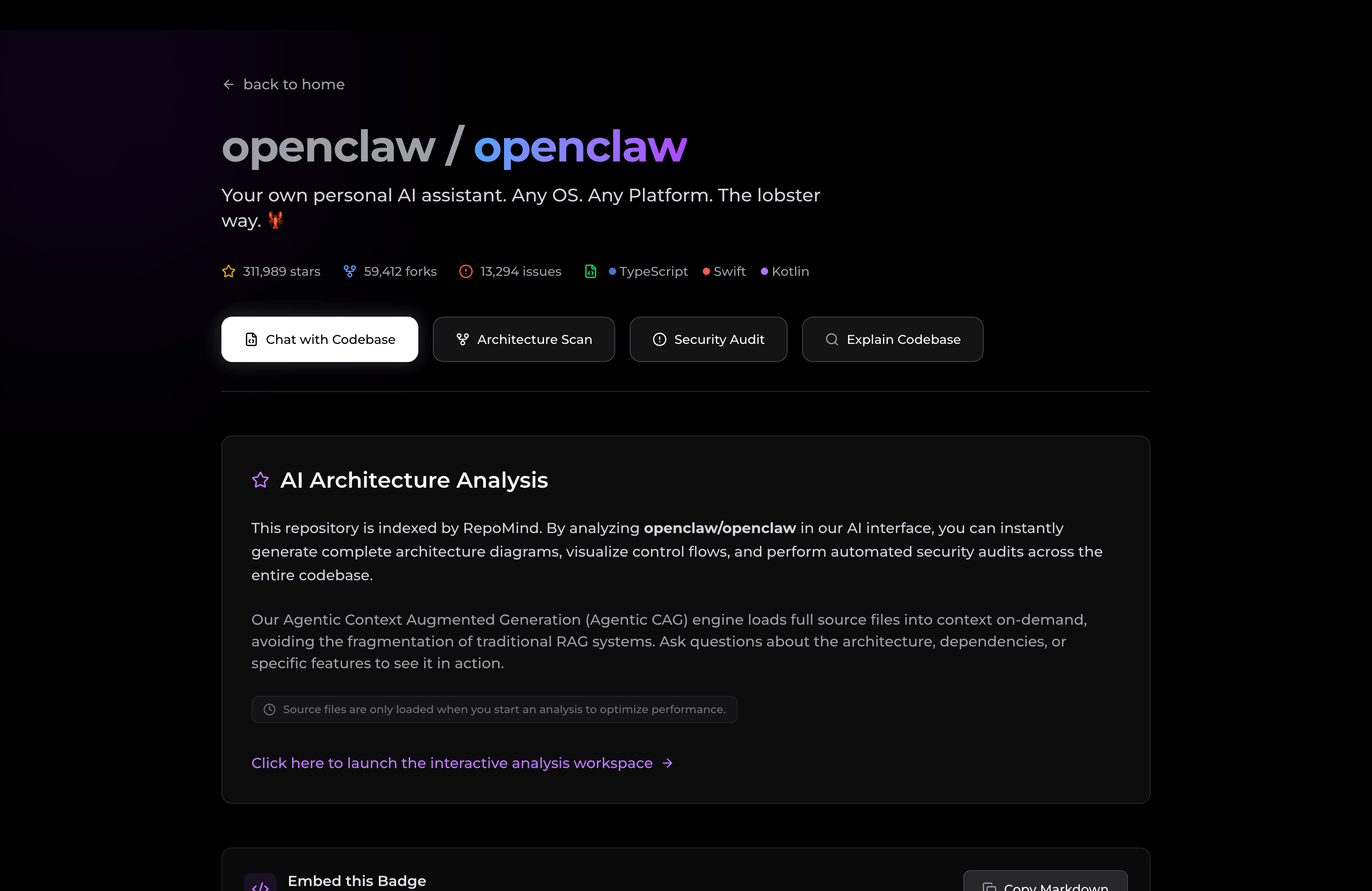 Repo Profile Example