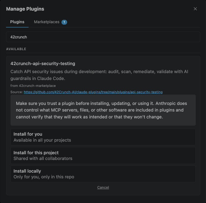 Plugin Install