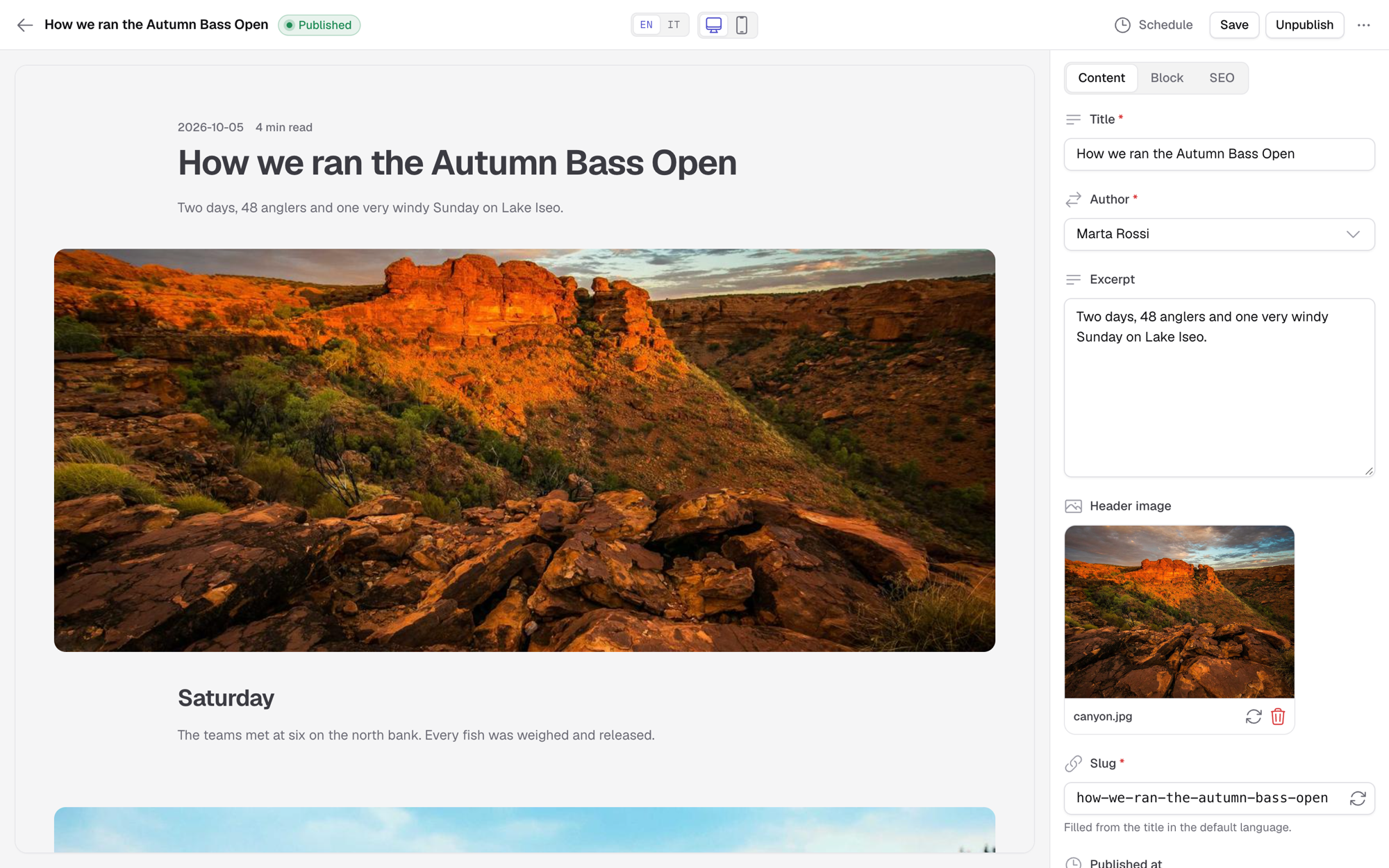Visual editor