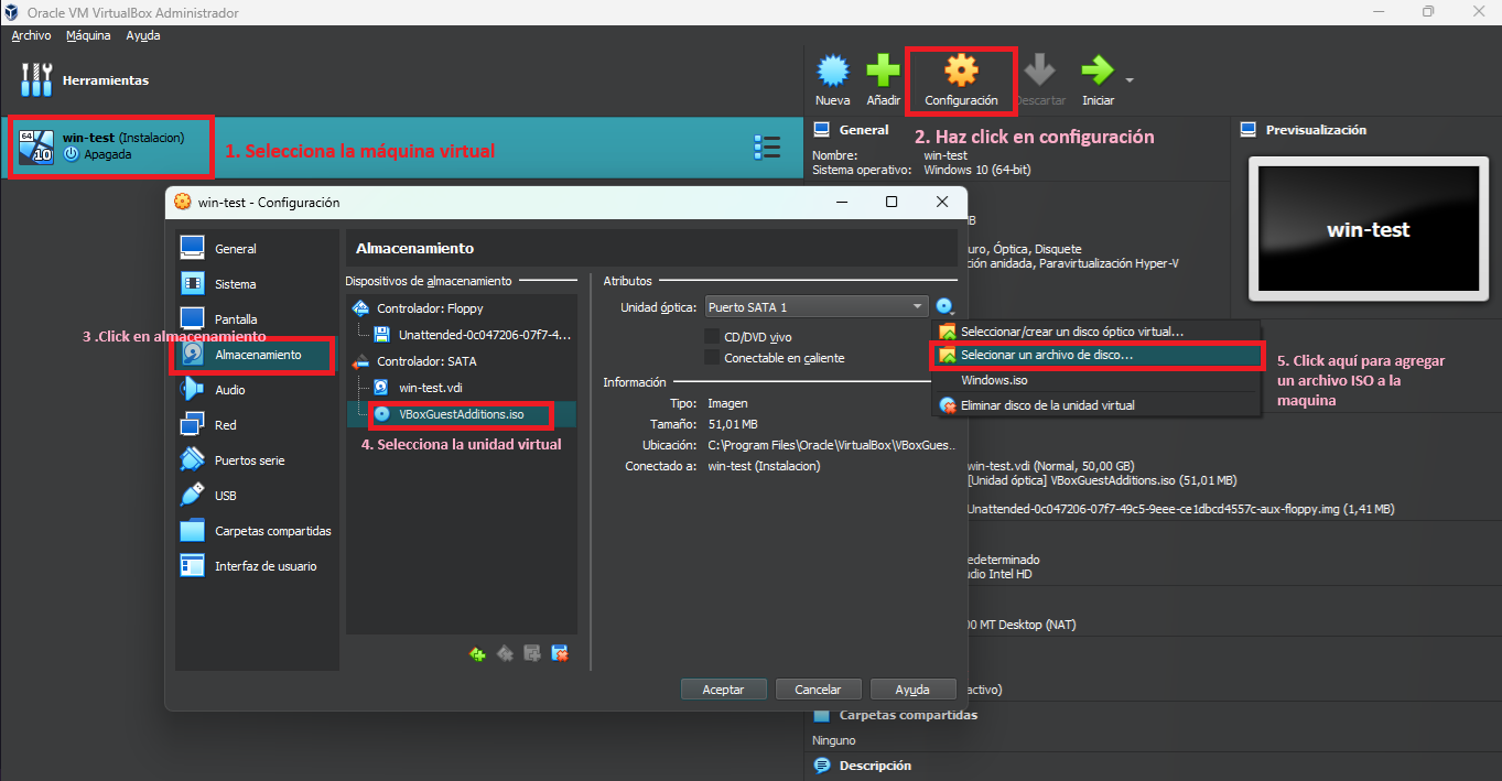 Discos ópticos virtuales VirtualBox