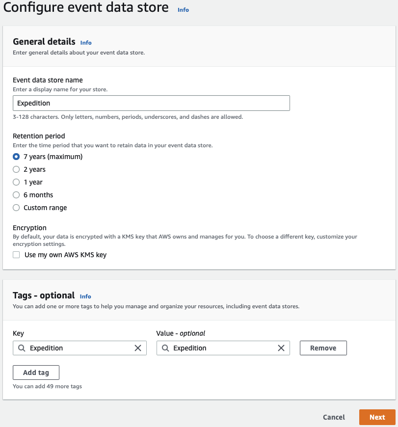 cloudtrail-lake-configuration