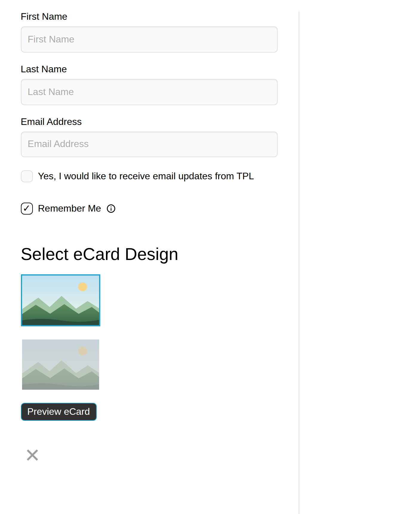 The same page reduced to the form