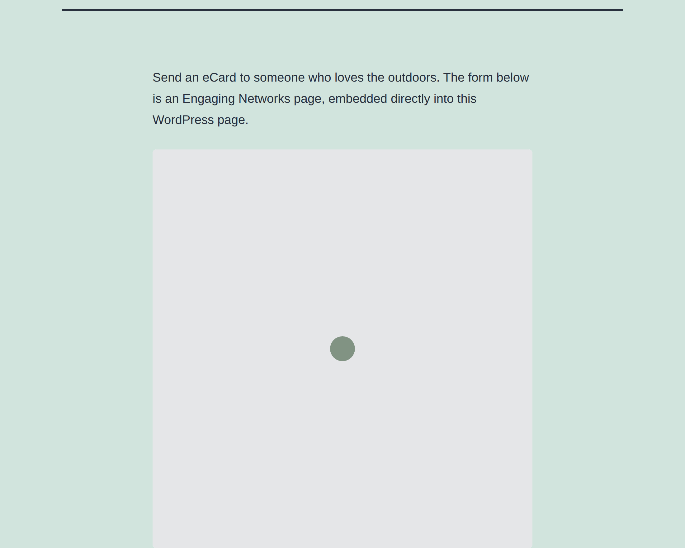 The embed's loading state