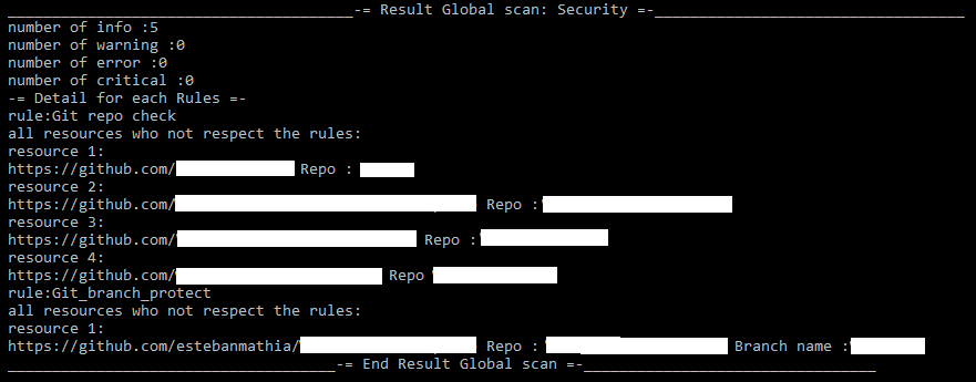 Render HTML of security scan