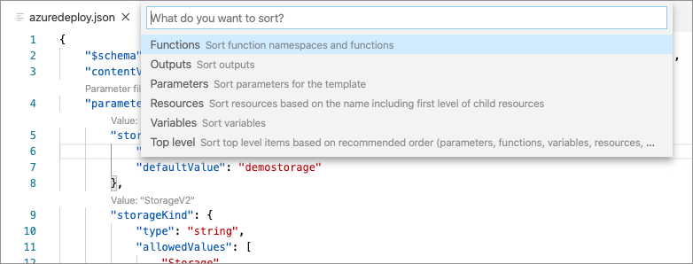 Image showing the insert resource menu