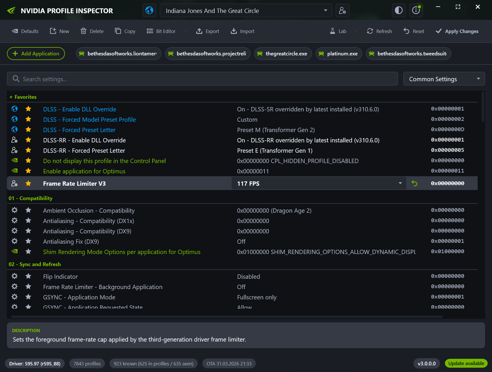 nvidiaProfileInspector