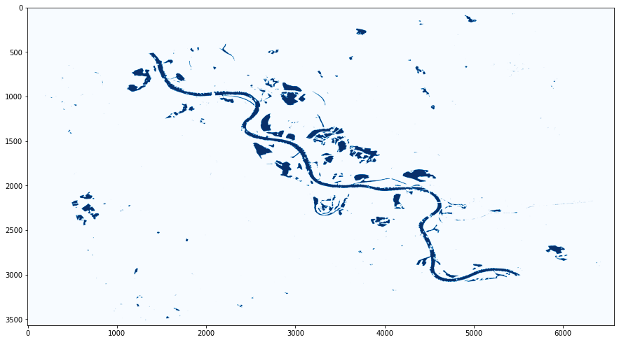 Water pixels after Threshold application