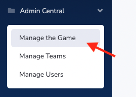 Admin Central button