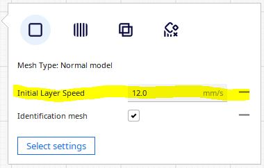 Initial Layer Speed