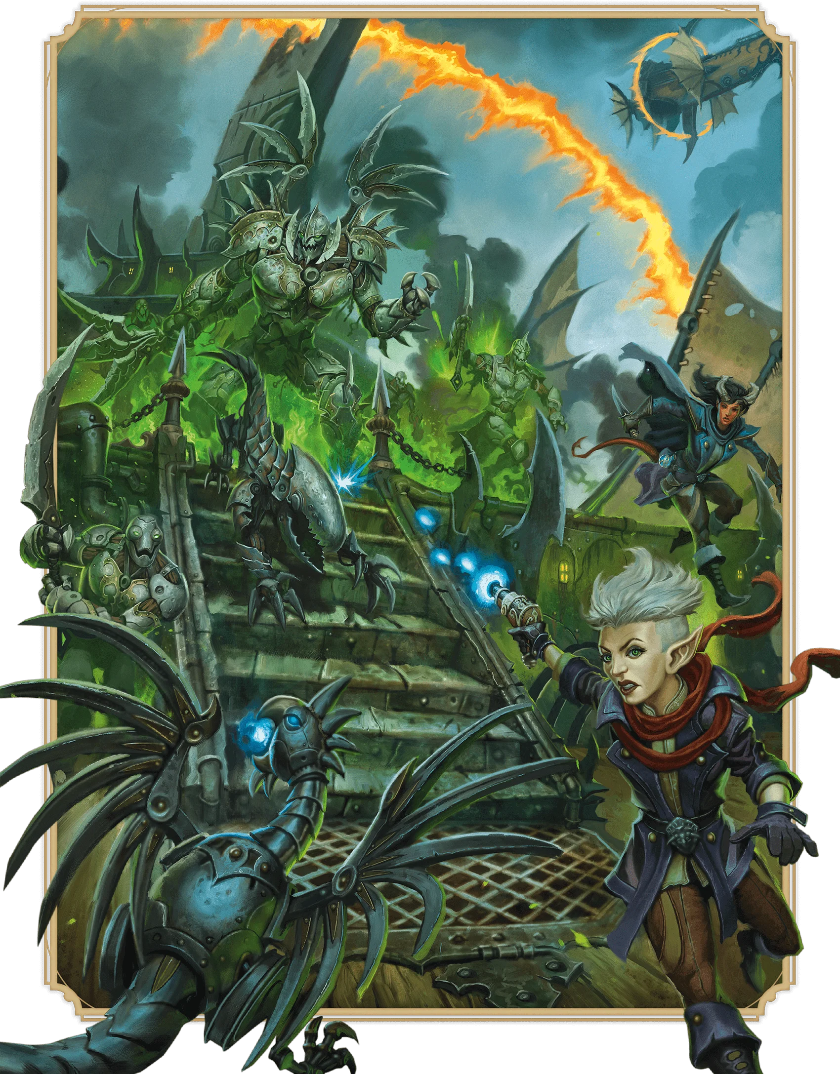 In the skies of Eberron, the inventor Vi and her Fixers escape the Lord of Blades and a plummeting airship that burns with green flame!