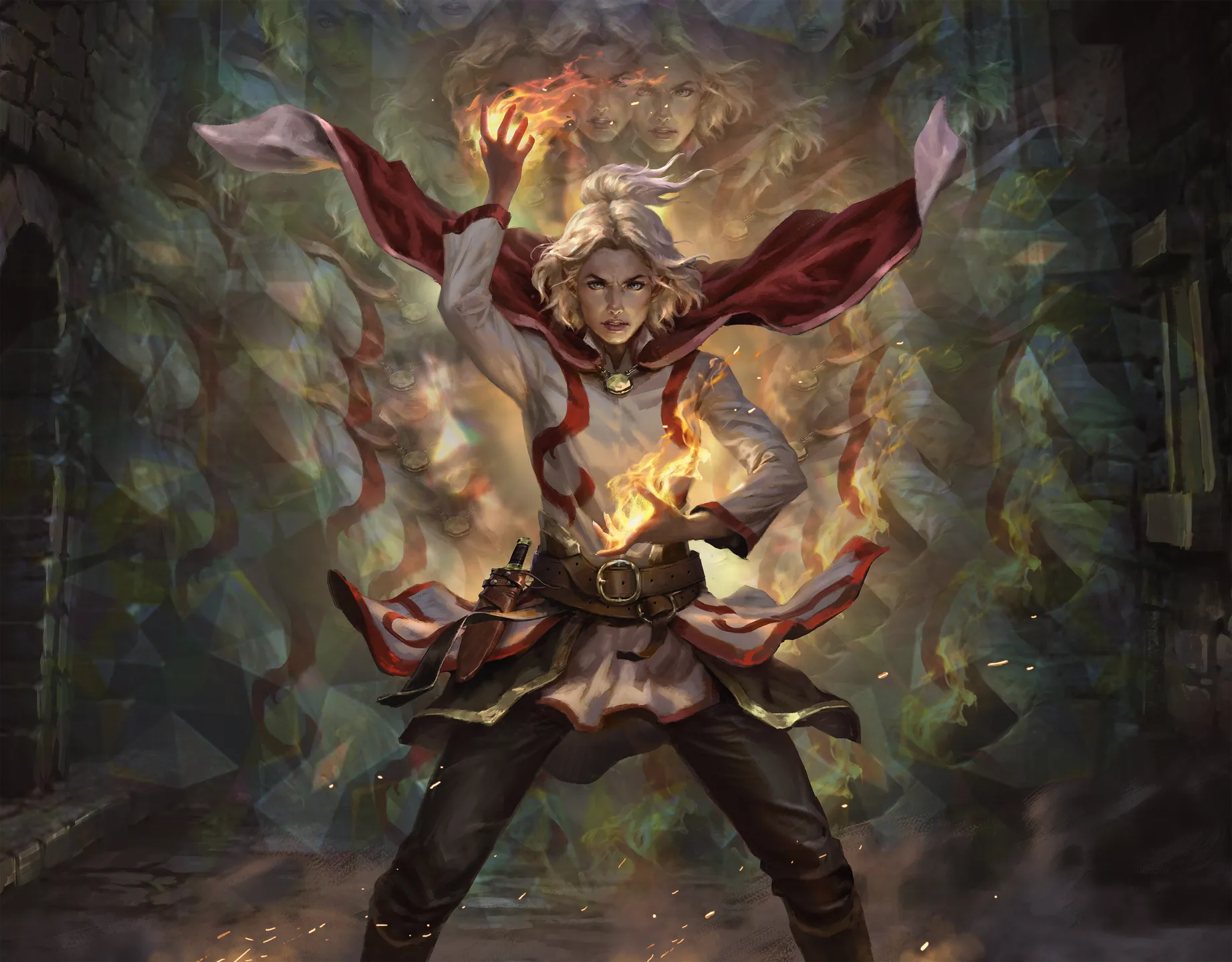 The Sorcerer Delina manipulates wild magic to create unpredictable wonders