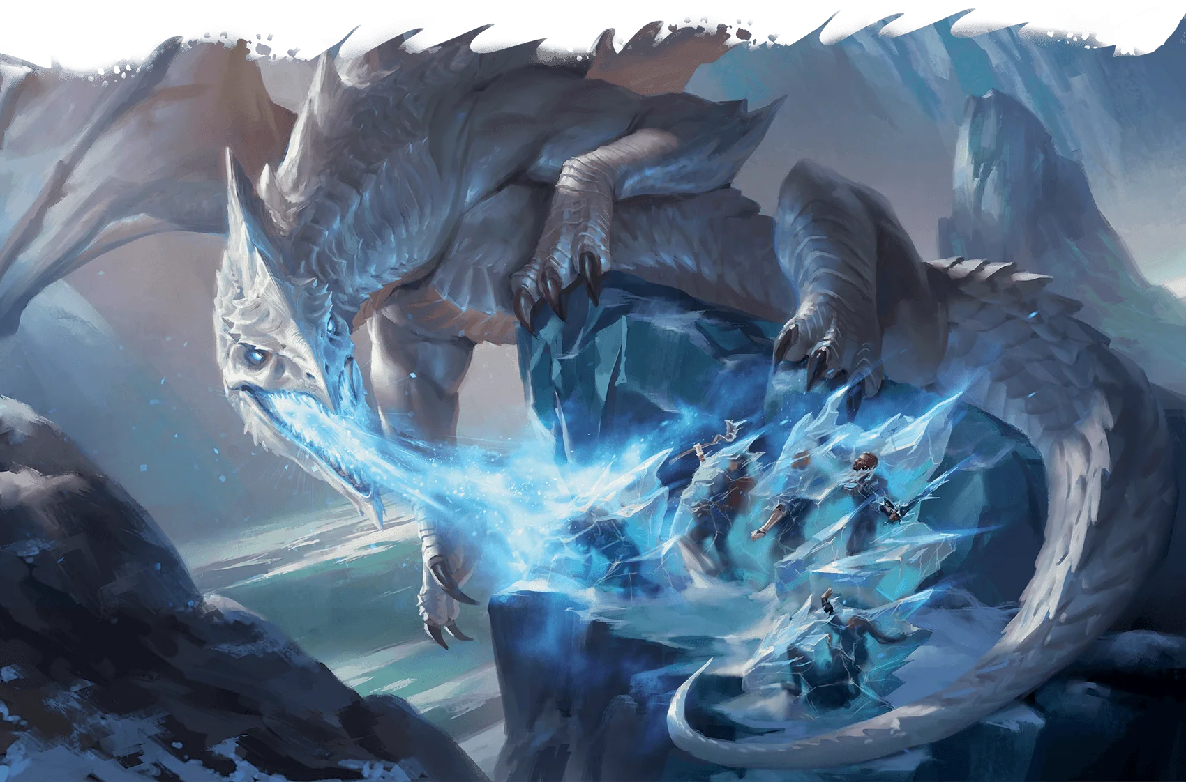 Rime's binding ice adds insult to injury in the hands of a spellcasting white dragon.
