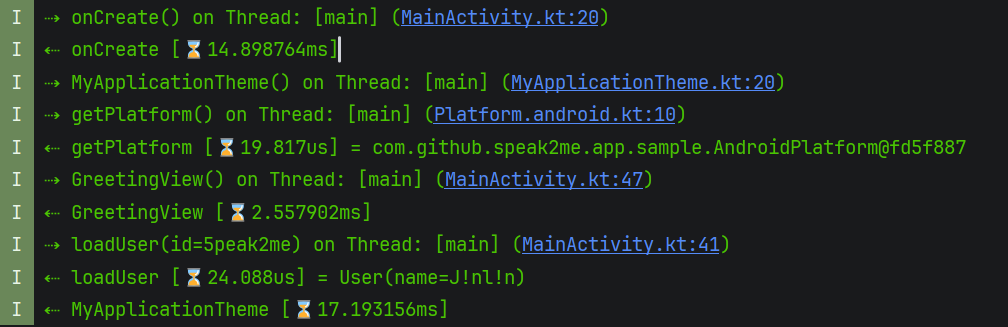 kcp-tracing logcat output