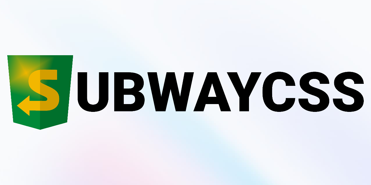 SubwayCSS Logo, White