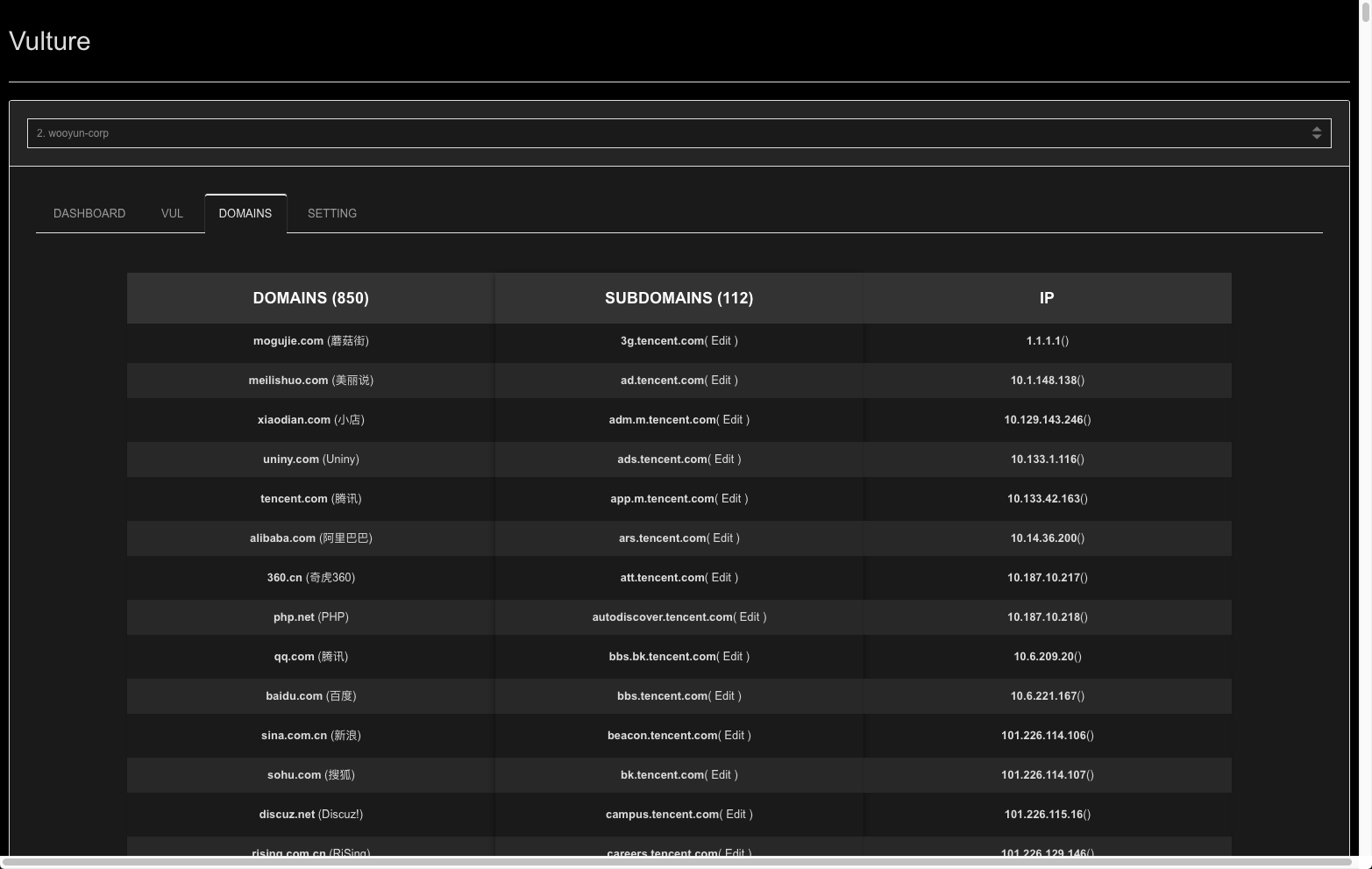 Scan Vuln Targets