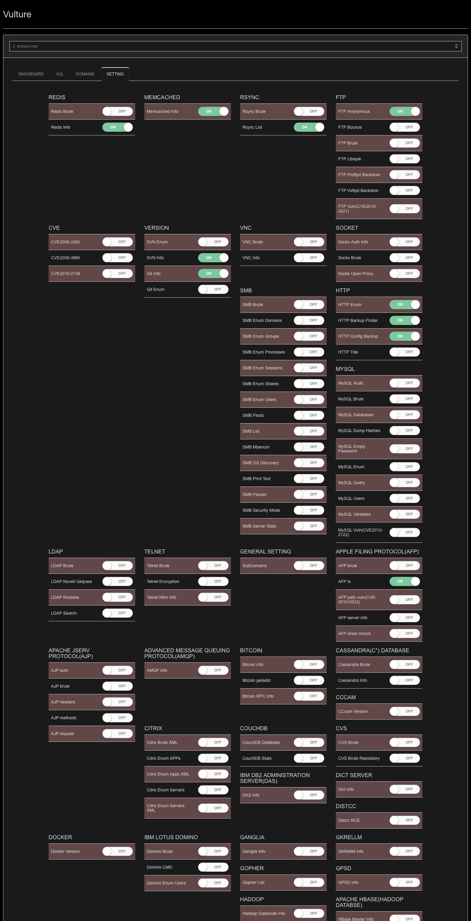 Scan Vuln Types