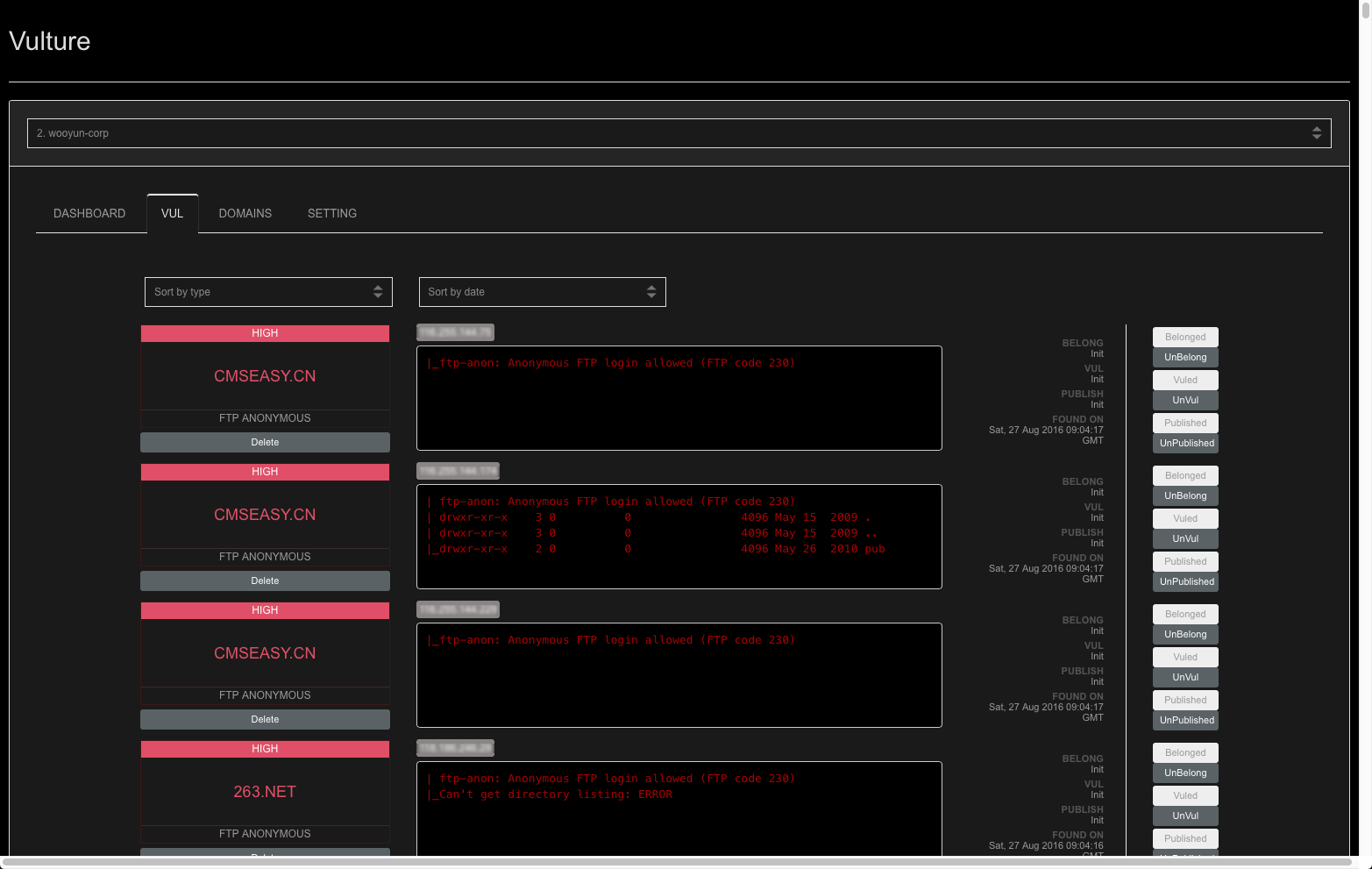 Scan Vuln Result