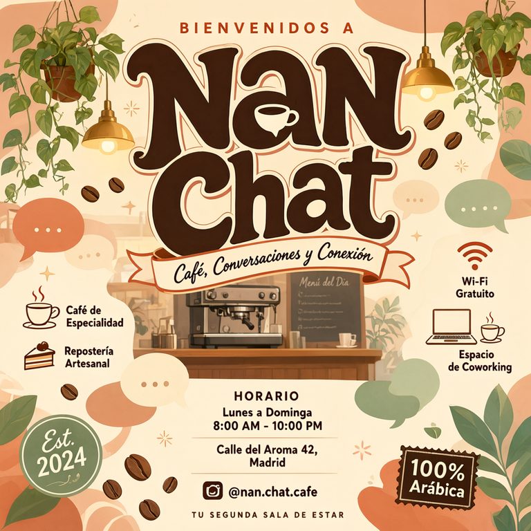 Cartel de cafetería con qwen-image-2.1