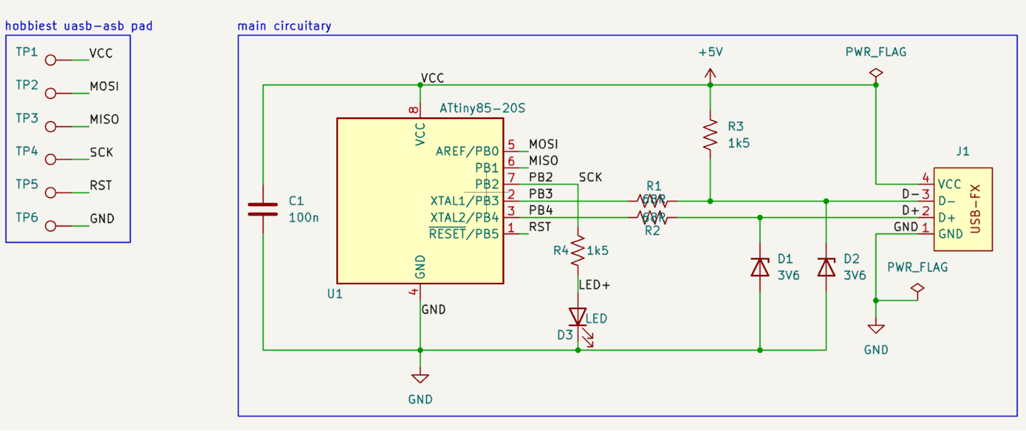 Attiny85-usb hid, from the project README