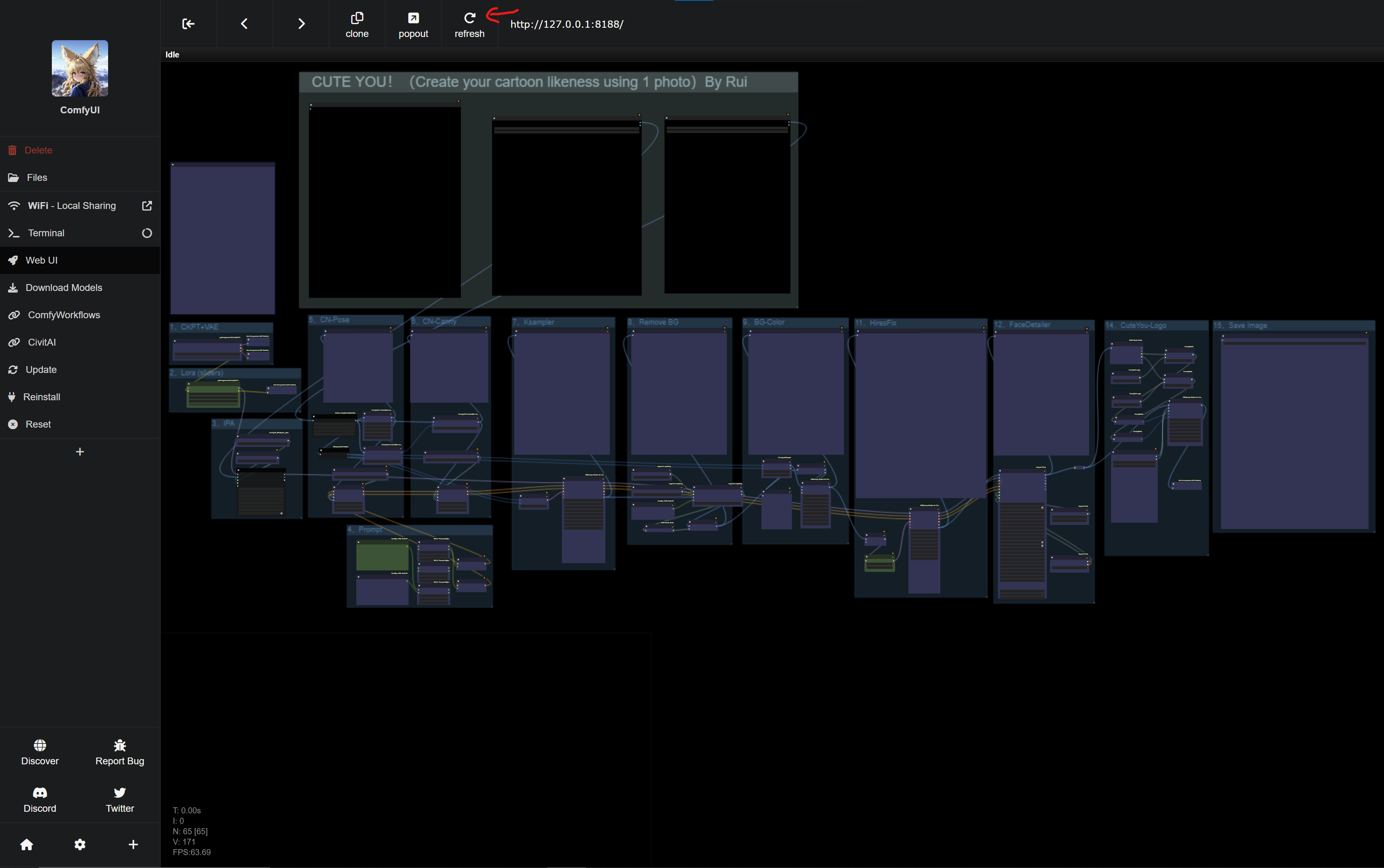 Refresh user interface