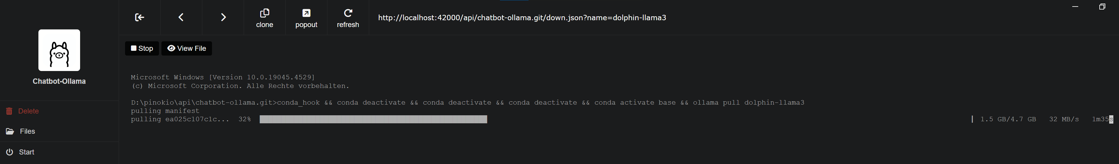 Download progress