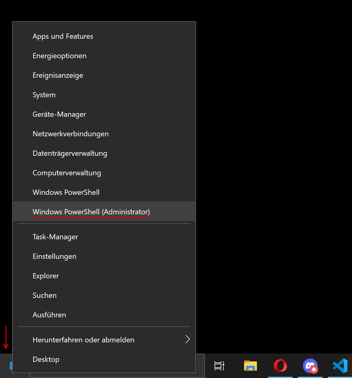 Open Windows Powershell