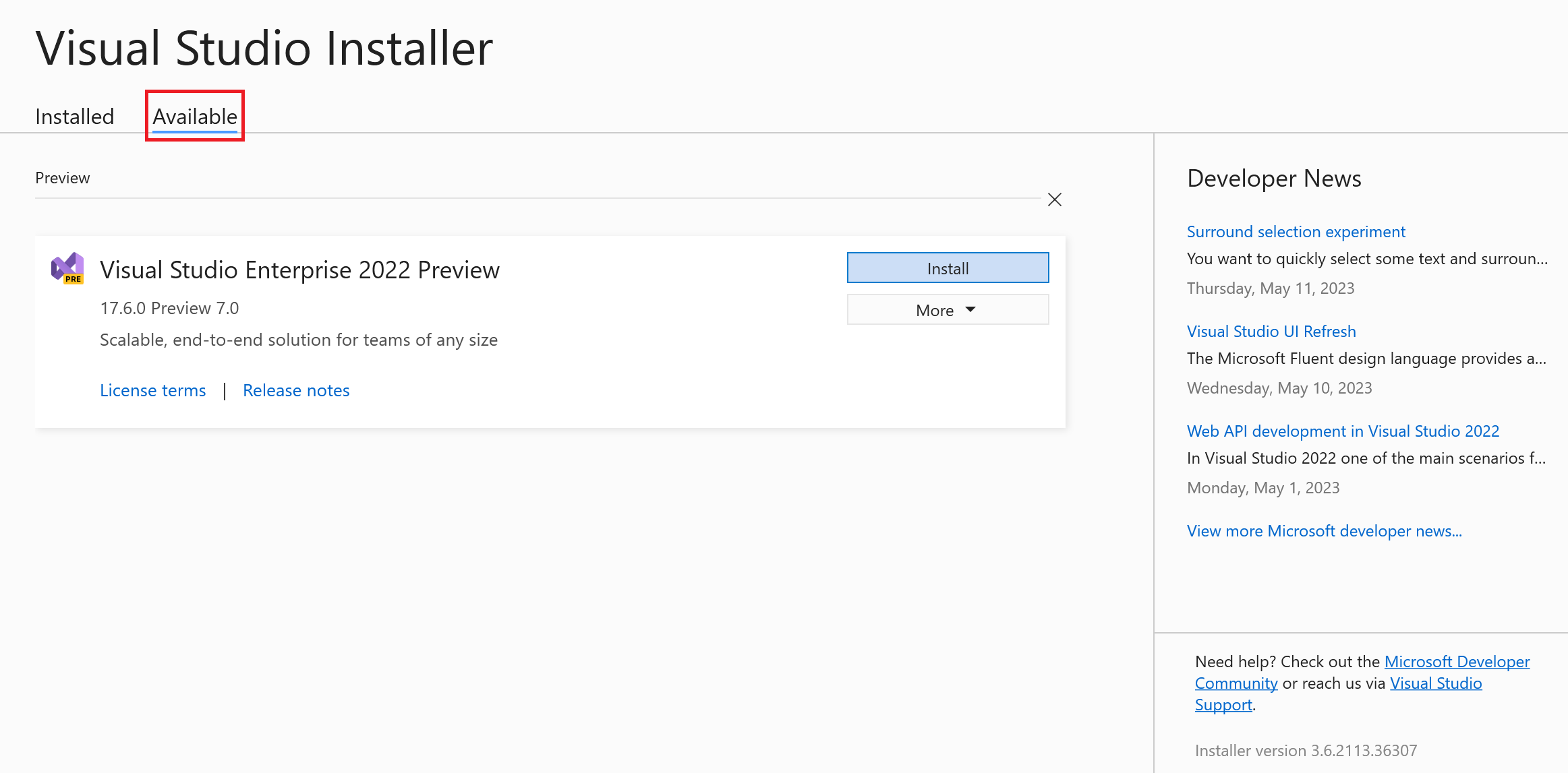 3.) b.) Available Tab