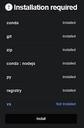 vs installation loop