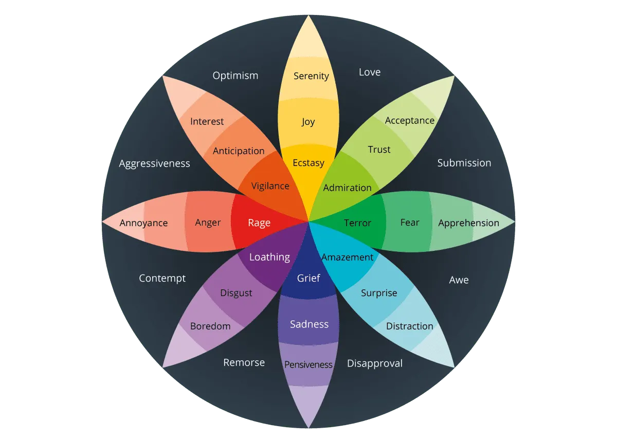 Image of Plutchik's Wheel of Emotions