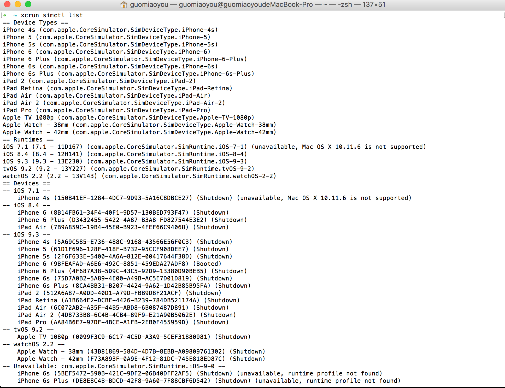 xcrun-simctl-list