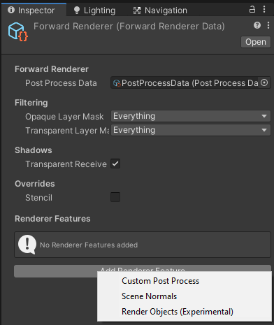 Add Renderer Feature