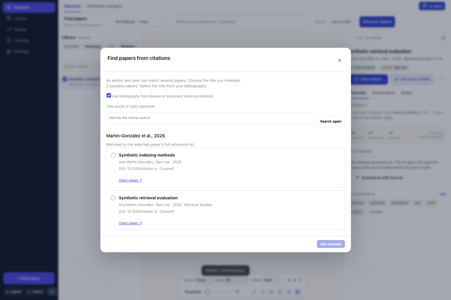 In-text citation lookup — synthetic example