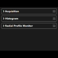 Demonstration of opening and closing a GUI panel in MagScope