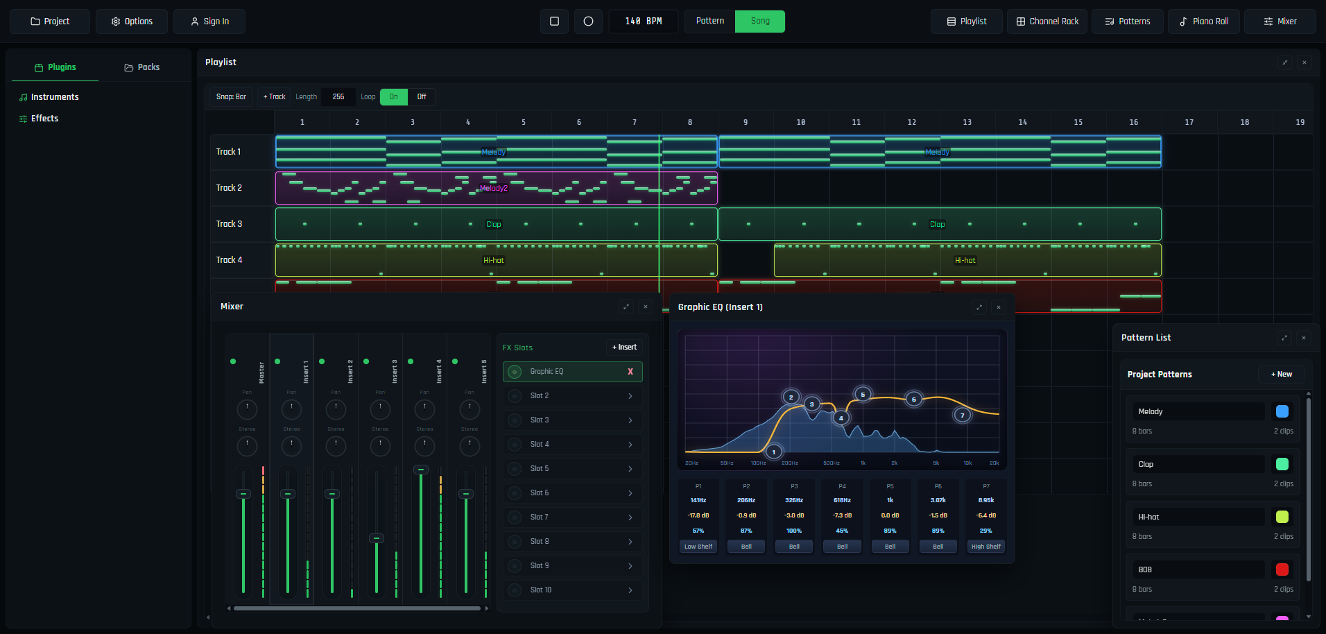 Mixer and FX