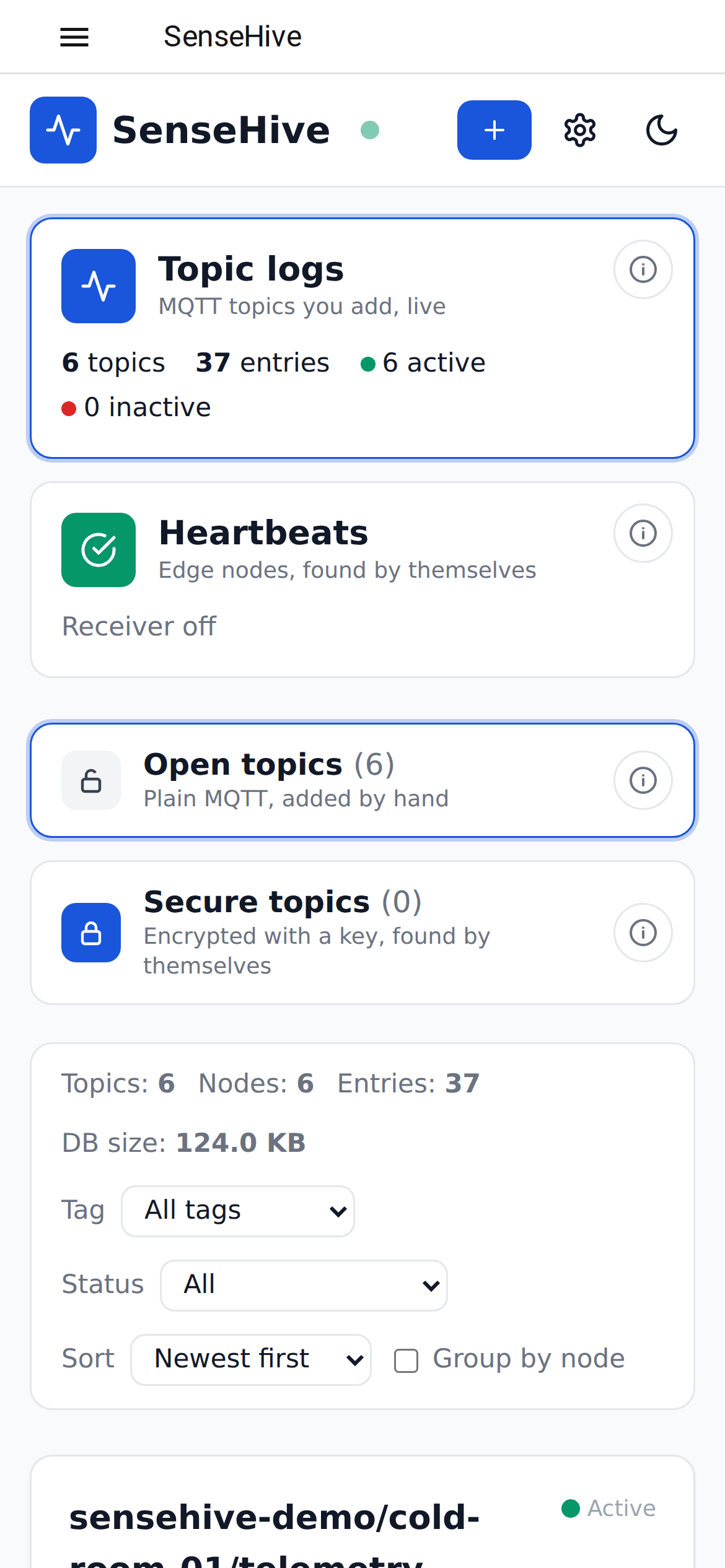 SenseHive in the Home Assistant app on a phone
