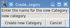 Create New Category Window