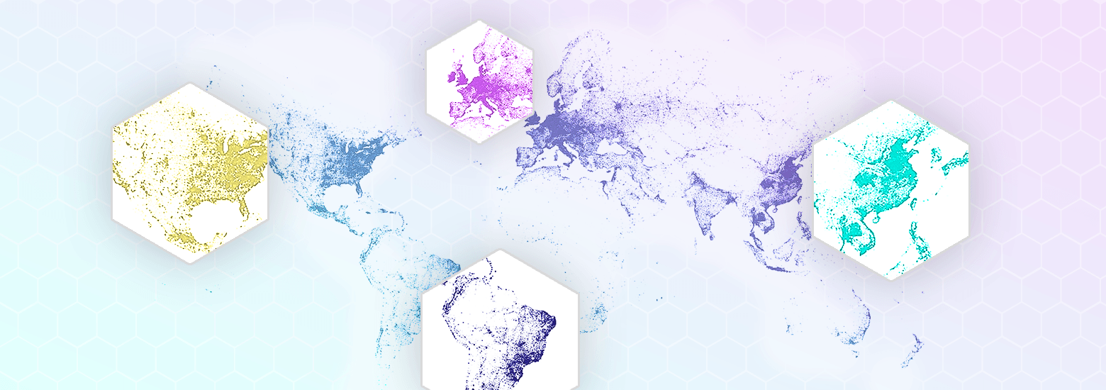 world map of Ookla open data
