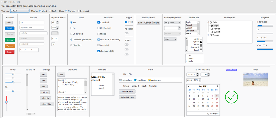 sciter demo screenshot