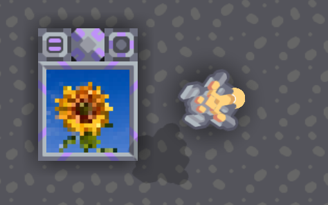 Logic display showing a picture of a sunflower