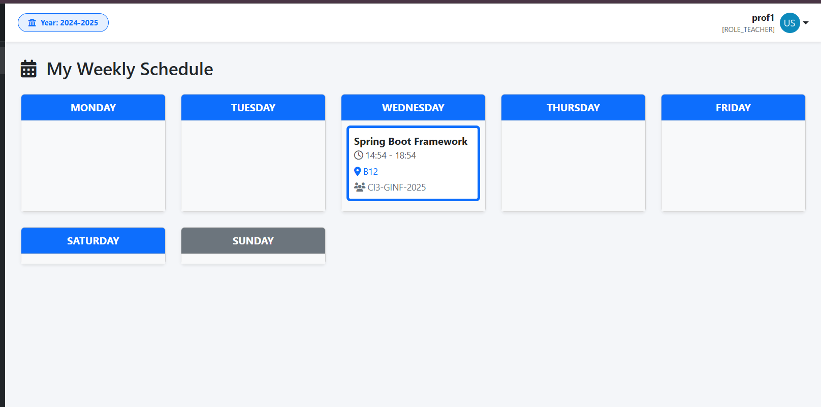 Schedule