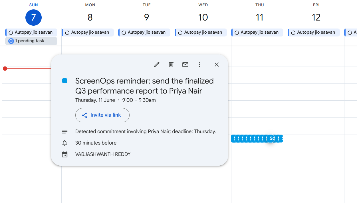 Verified Calendar event