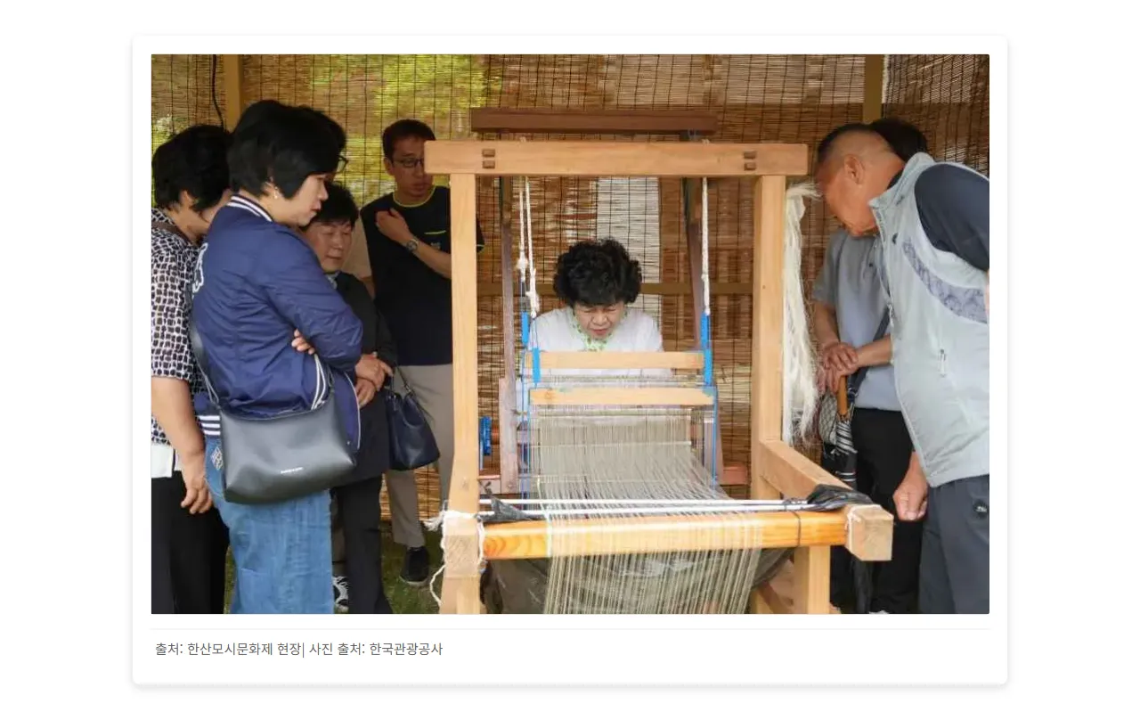 한산모시문화제 현장