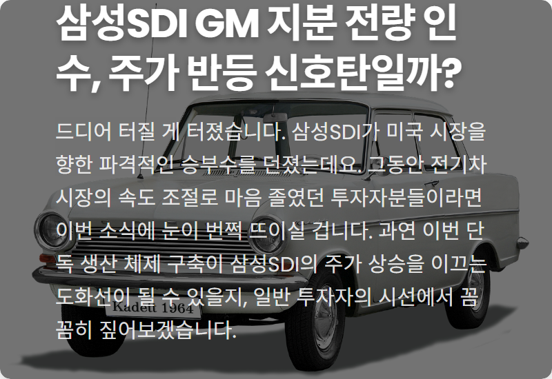 삼성SDI 미국 진출 관련 이미지