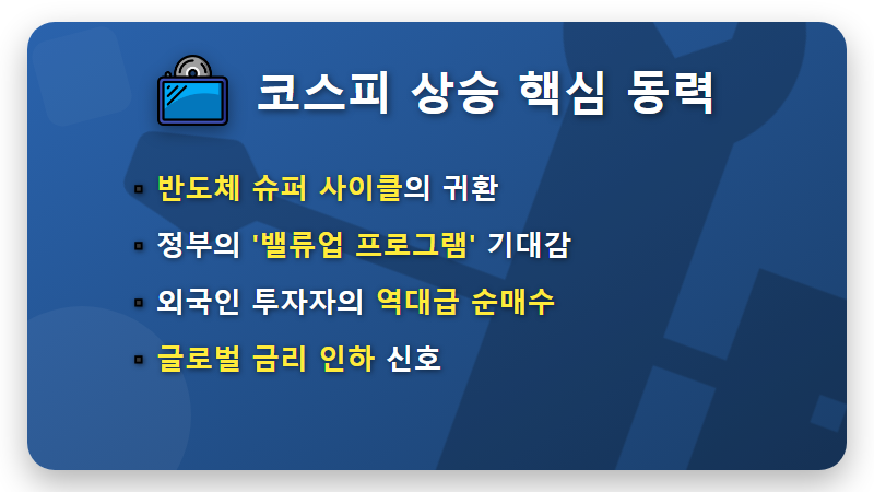 코스피 5000 현실 되나? 연일 상승 이유와 현실적인 투자 전략 3가지 - 핵심 요약
