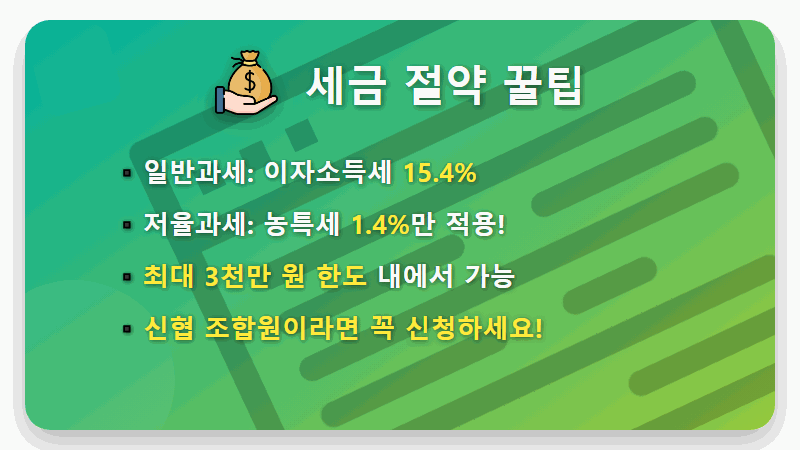 금천신협 특판예금 3.25% 가입 현실적인 방법 (ft. 저율과세 꿀팁) - 핵심 요약