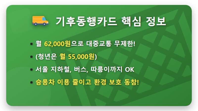 기후동행카드 한 달 후기: 교통비 3만원 아낀 현실적인 방법과 꿀팁! - 핵심 요약