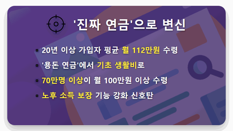 국민연금 20년 수급자 130만명, 현실적인 노후 준비의 의미와 4가지 과제 - 핵심 요약
