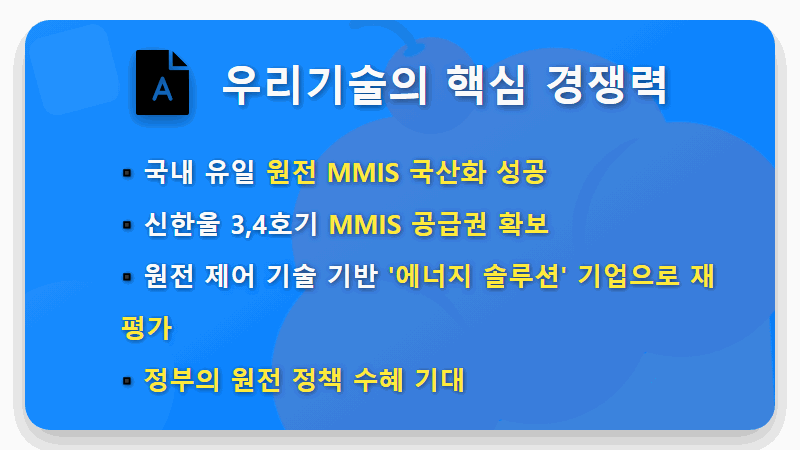 우리기술 주가 급등세, 과연 현실적인 투자 기회일까요? 원전 핵심 기술과 AI 전력 수요를 분석합니다! - 핵심 요약