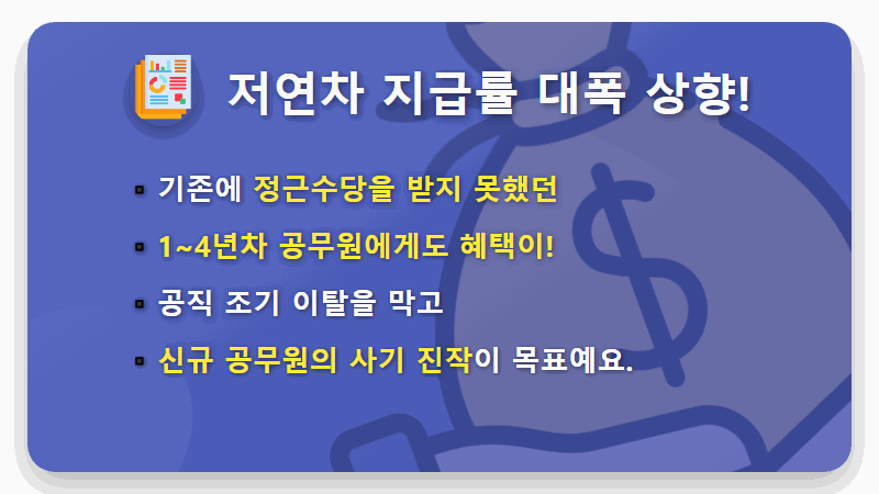 2026 공무원 정근수당 지급기준, 저연차 현실적인 혜택 총정리 (가산금 포함) - 핵심 요약