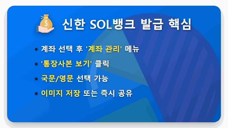 모바일 통장사본 발급, 은행별 1분컷 초간단 방법 (국민·신한·우리·농협) - 핵심 요약